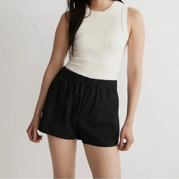 Madewell Pants - Madewell Linen Black Shorts